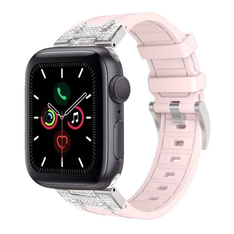 Silikon Armband mit Strass für Apple Watch 3 42mm