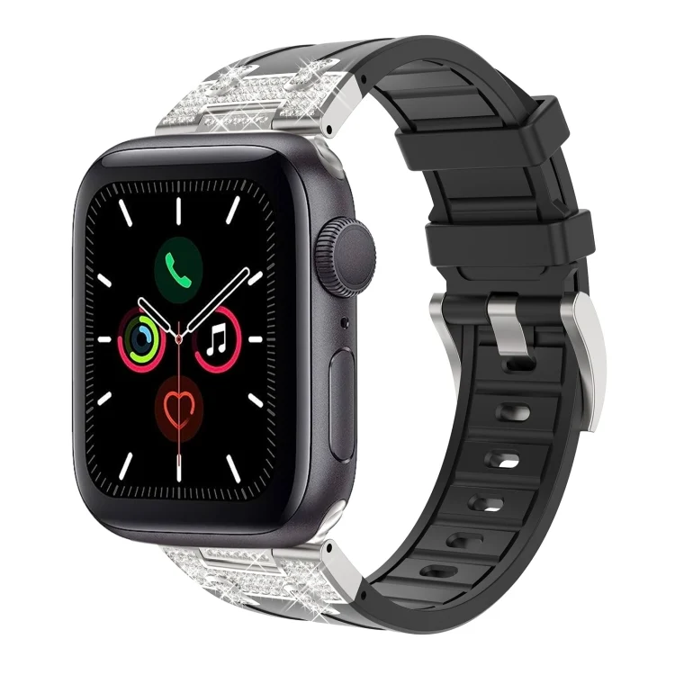 Silikon Armband mit Strass für Apple Watch 3 42mm