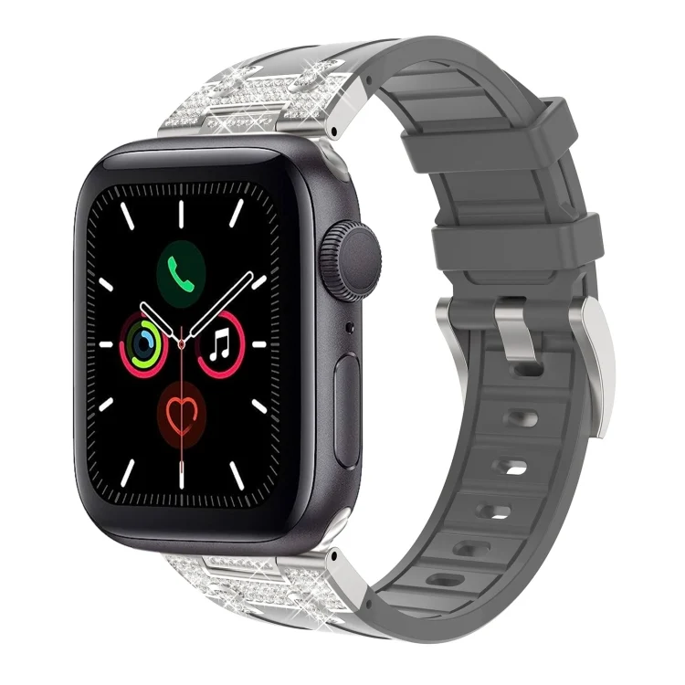 Silikon Armband mit Strass für Apple Watch 3 42mm