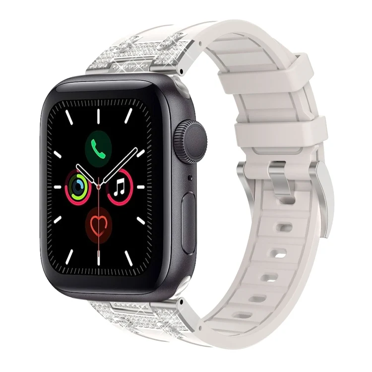 Silikon Armband mit Strass für Apple Watch 3 42mm