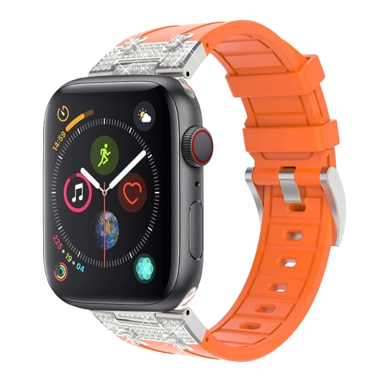 Silikon Armband mit Strass für Apple Watch 3 42mm