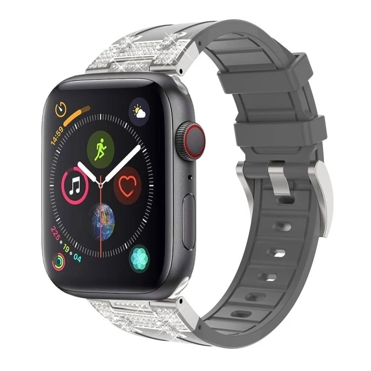 Silikon Armband mit Strass für Apple Watch 3 42mm