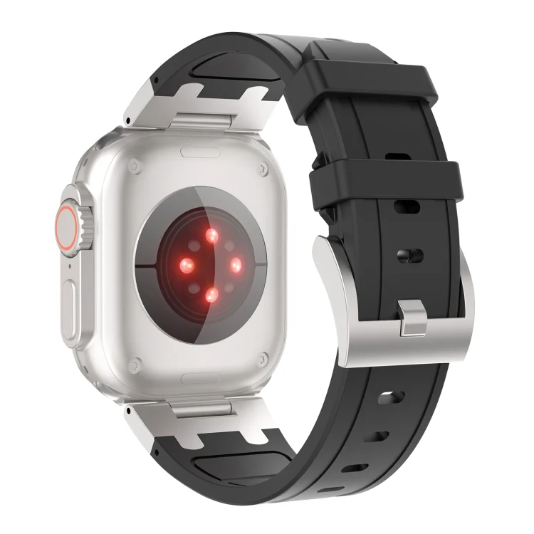 Silikon Armband mit Strass für Apple Watch SE 2023 44mm | Ultra 2 49mm | 9 45mm | Ultra 49mm | 8 45mm