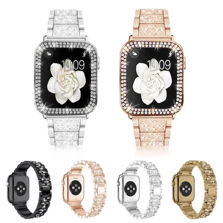Strass Glitzer Armband für Apple Watch 45 - 38 mm