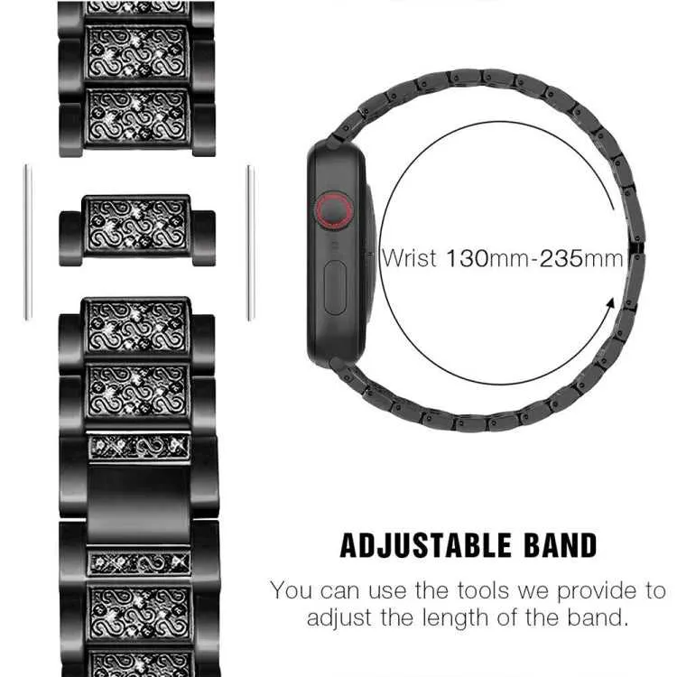 Strass Glitzer Armband für Apple Watch 45 - 38 mm