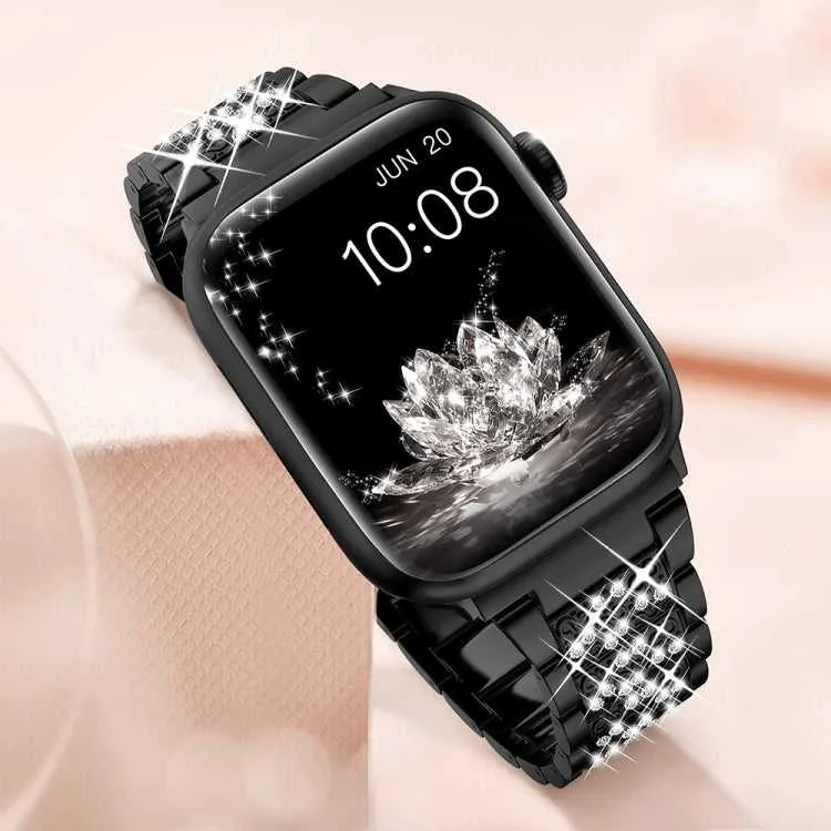 Strass Glitzer Armband für Apple Watch 45 - 38 mm
