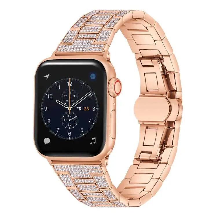Strass Glitzer Armband für Apple Watch 45 - 38 mm