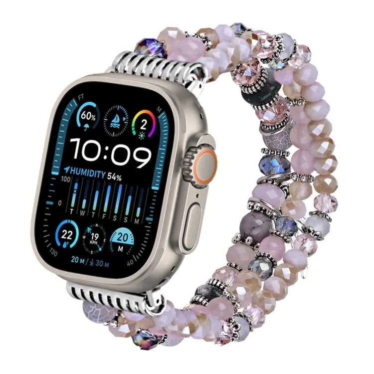 Damen Armband mit Strass Perlen für Apple Watch 38 mm- 49 mm