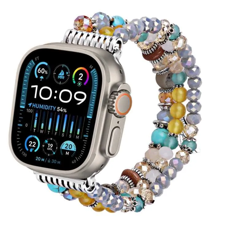 Damen Armband mit Strass Perlen für Apple Watch 38 mm- 49 mm