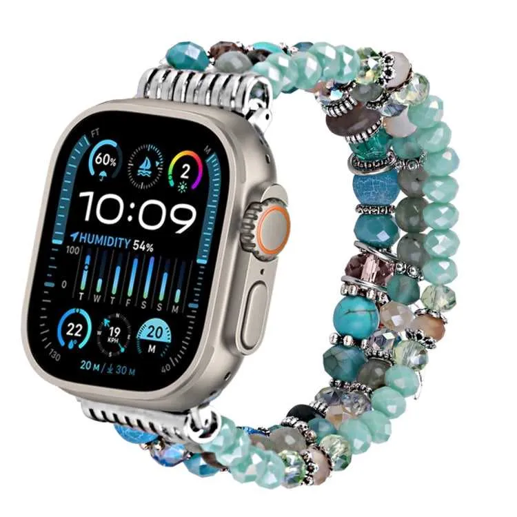Damen Armband mit Strass Perlen für Apple Watch 38 mm- 49 mm