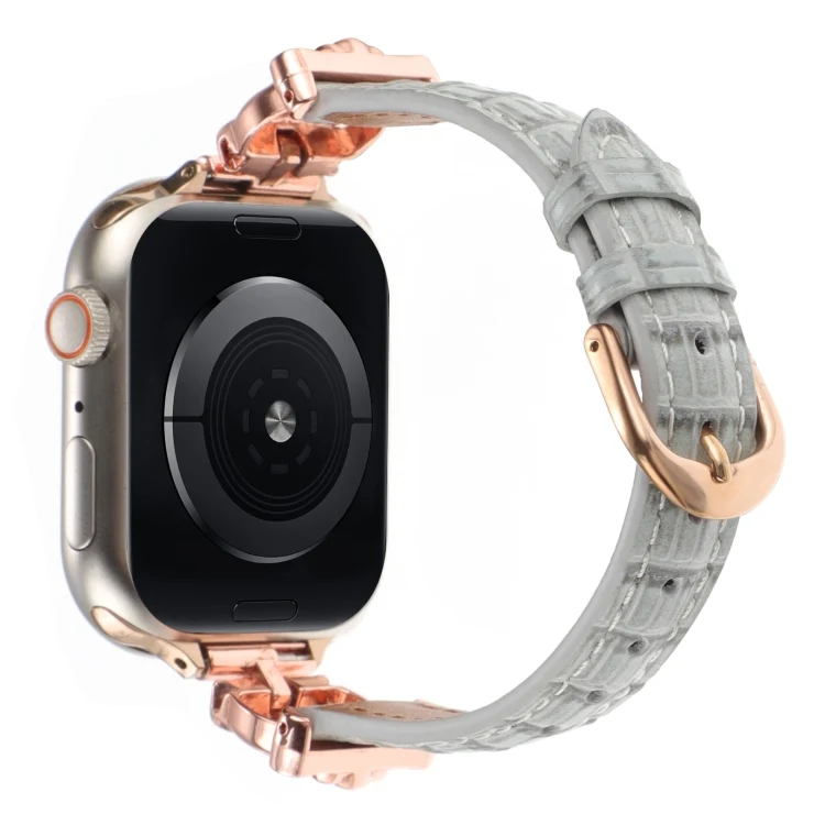 Leder Armband mit Leopardenkopf für Apple Watch 38 mm - 49 mm