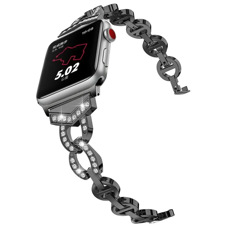 Strass Edelstahlarmband und Alu für Apple Watch Serie 3 & 2 & 1 42 mm