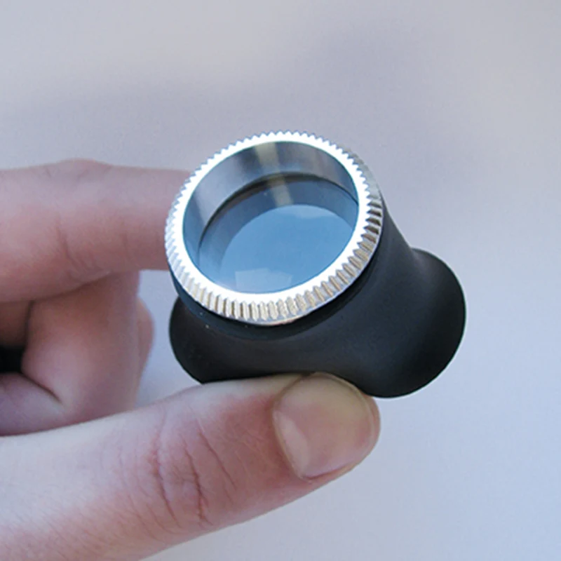 Lupe 3,3x Weichgummi schwarz geriffelter Ring No. 3