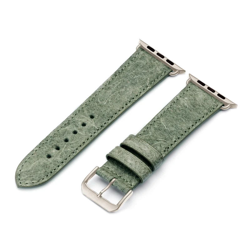 Apple Watch Kokosarmband TerraRibbon von Happel, handgefertigt, 100 % Vegan, Blattgrün