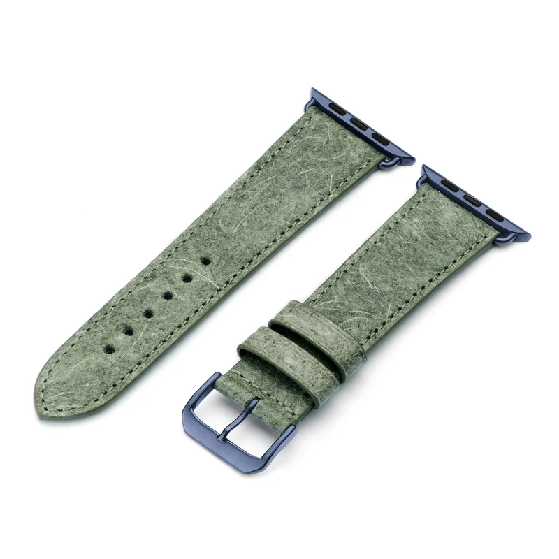 Apple Watch Kokosarmband TerraRibbon von Happel, handgefertigt, 100 % Vegan, Blattgrün