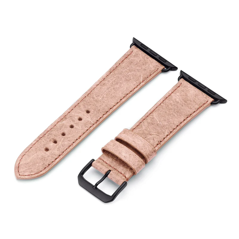 Apple Watch Kokosarmband TerraRibbon von Happel, handgefertigt, 100 % Vegan, Altrosa