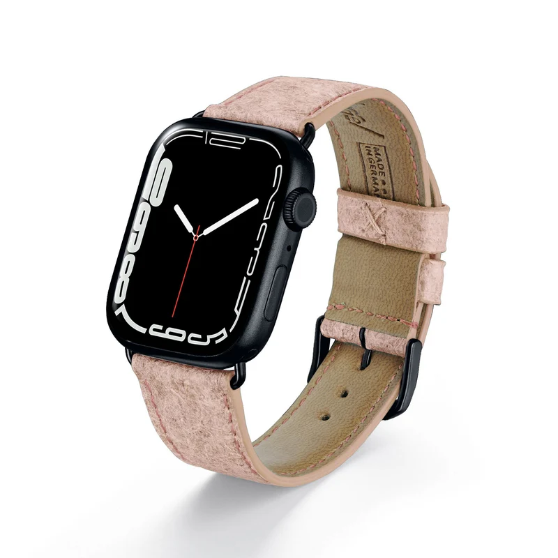 Apple Watch Kokosarmband TerraRibbon von Happel, handgefertigt, 100 % Vegan, Altrosa