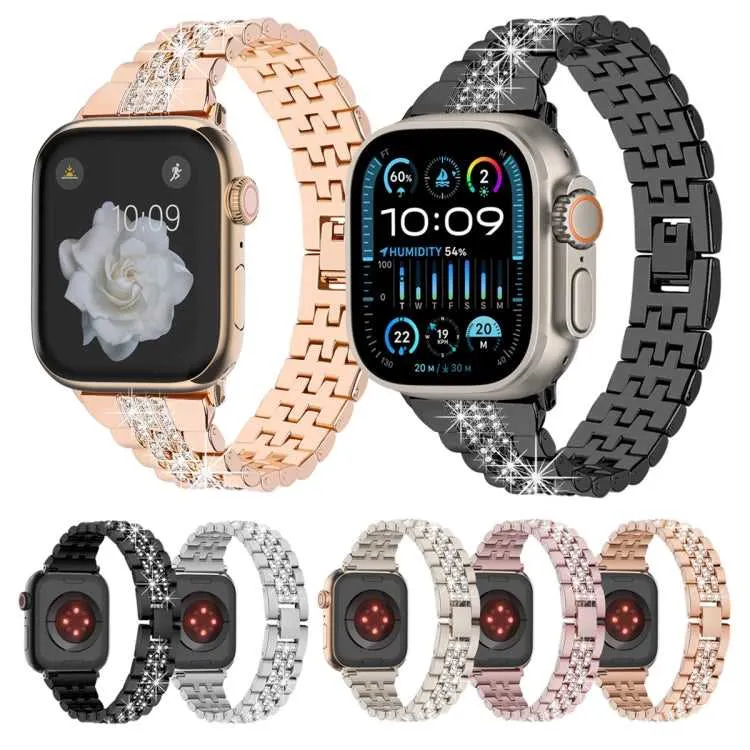Strass Glitzer Armband für Apple Watch 49 - 44 mm