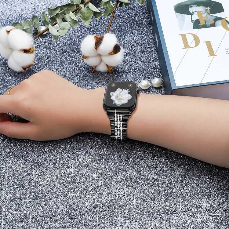 Strass Glitzer Armband für Apple Watch 49 - 44 mm