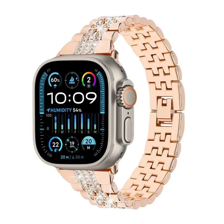 Strass Glitzer Armband für Apple Watch 49 - 44 mm