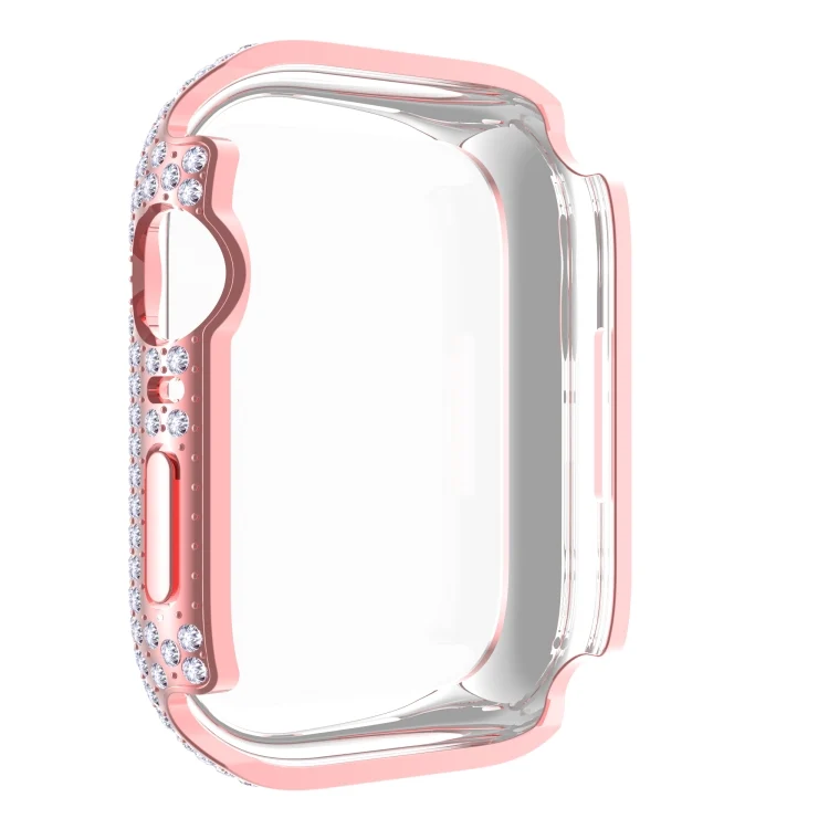 Strass PC Schutzhülle mit Schutzglas für Apple Watch 7 41mm | 7 45mm