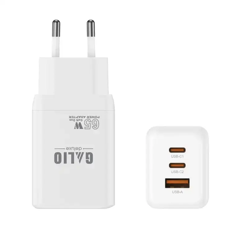 65 Watt 2x USB-C + USB-A Travel Adapter Von Galio