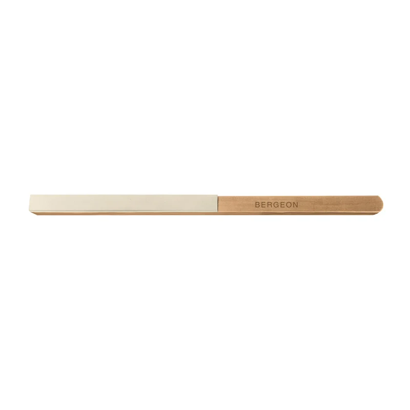 BERGEON 1282-A Lederfeile – 12 x 6 mm – Zum Polieren von kleinen, empfindlichen Teilen und Oberflächen – FLACH – Mit Ziegenleder bezogen – C4546146
