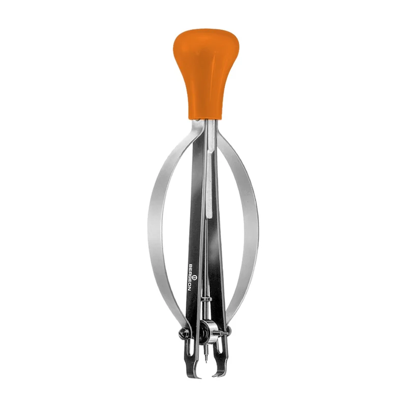 BERGEON 30671-7 Form 7 – Für Armbanduhrzeiger – Mit 4 drehbaren Stützdornen (Ø 0,4 - 0,65 - 0,9 - 1,15 mm) – Geeignet für UHRMACHER – Oranges Heft – 4263007