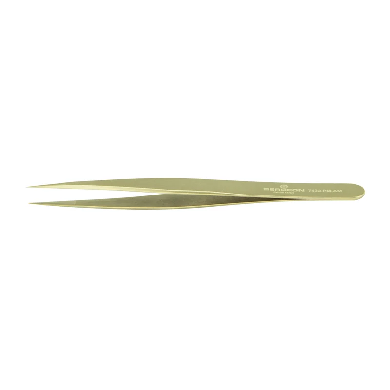 BERGEON 7422-PM-AM Messingkornzange, klein, für empfindliche & magnetische Stahlteile - 4240606