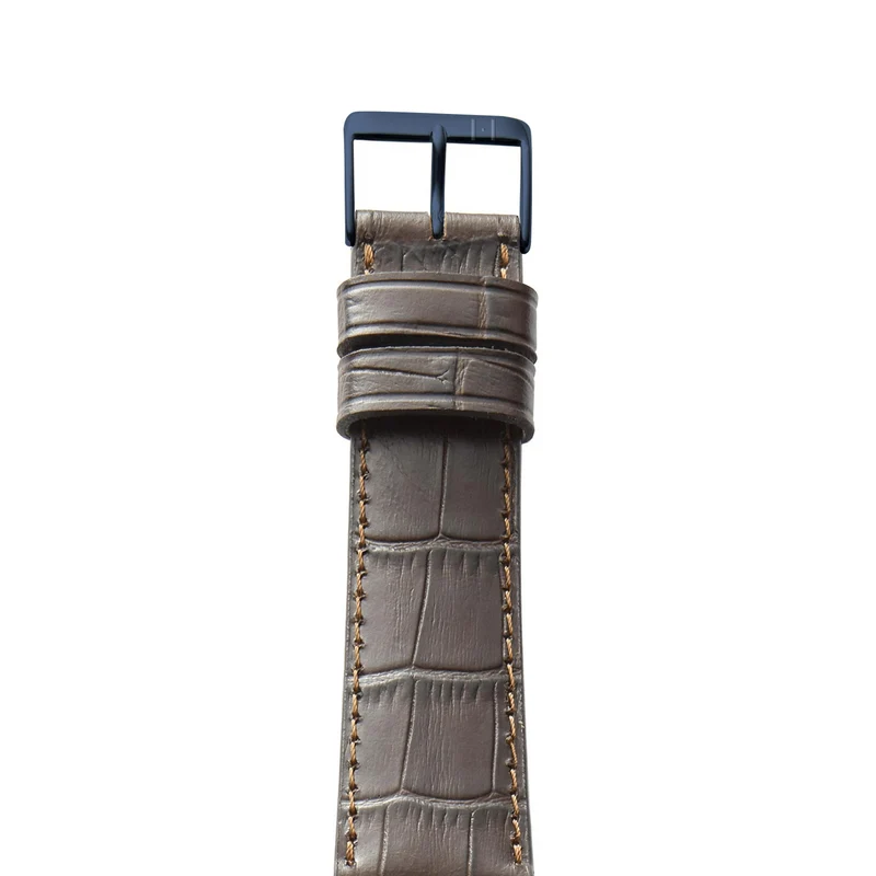 Apple Watch 1-9 Armband mit Kroko-Prägung "ROTHENBAUM" (Alligatornarbung auf Rindsleder) – Mokka