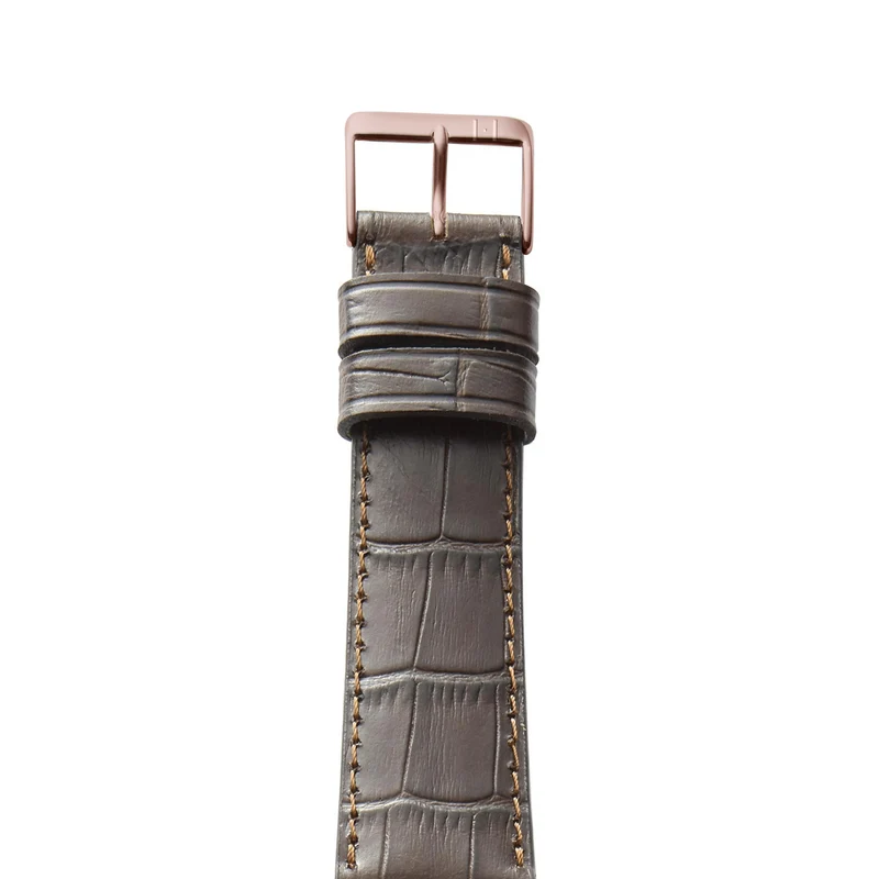 Apple Watch 1-9 Armband mit Kroko-Prägung "ROTHENBAUM" (Alligatornarbung auf Rindsleder) – Mokka