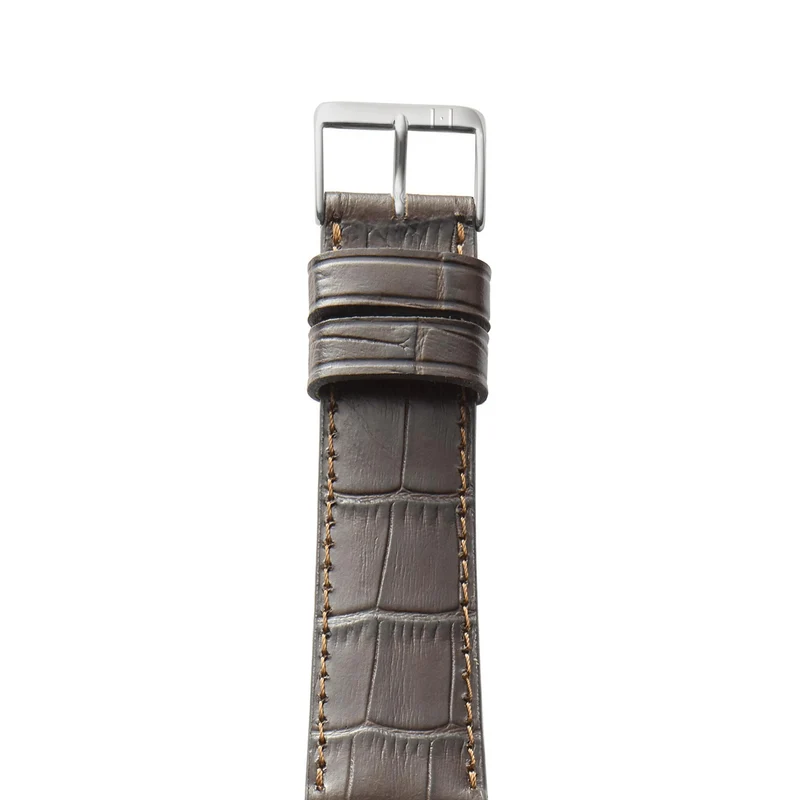 Apple Watch 1-9 Armband mit Kroko-Prägung "ROTHENBAUM" (Alligatornarbung auf Rindsleder) – Mokka
