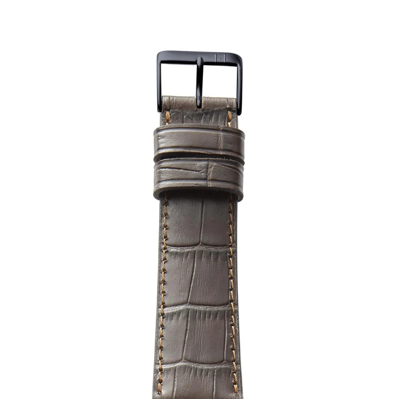Apple Watch 1-9 Armband mit Kroko-Prägung "ROTHENBAUM" (Alligatornarbung auf Rindsleder) – Mokka