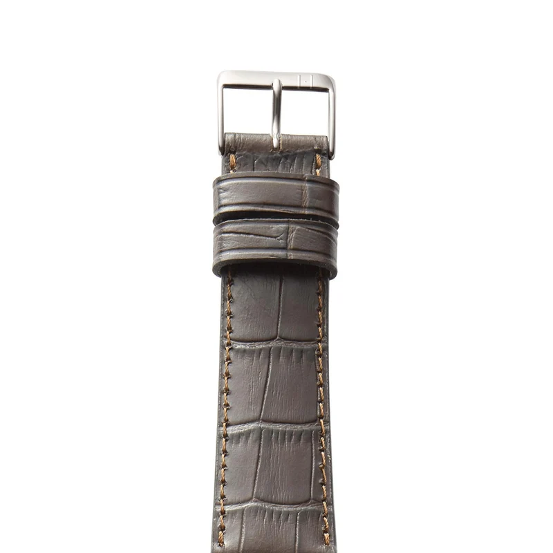 Apple Watch 1-9 Armband mit Kroko-Prägung "ROTHENBAUM" (Alligatornarbung auf Rindsleder) – Mokka