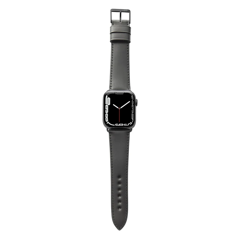 Apple Watch 1-9 Lederarmband aus Shell Cordovan "WINTERHUDE" – Schwarz