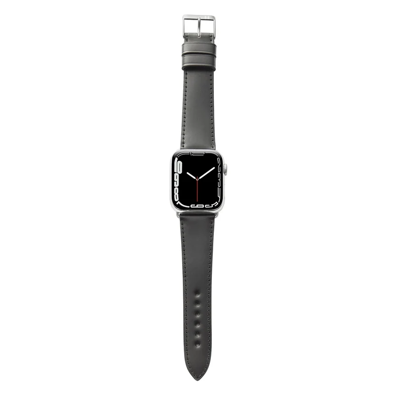 Apple Watch 1-9 Lederarmband aus Shell Cordovan "WINTERHUDE" – Schwarz