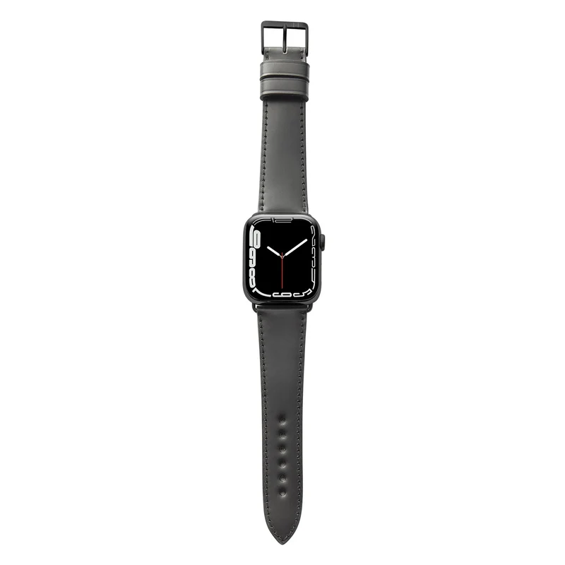 Apple Watch 1-9 Lederarmband aus Shell Cordovan "WINTERHUDE" – Schwarz