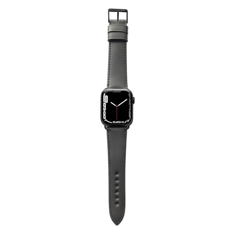 Apple Watch 1-9 Lederarmband aus Shell Cordovan "WINTERHUDE" – Schwarz