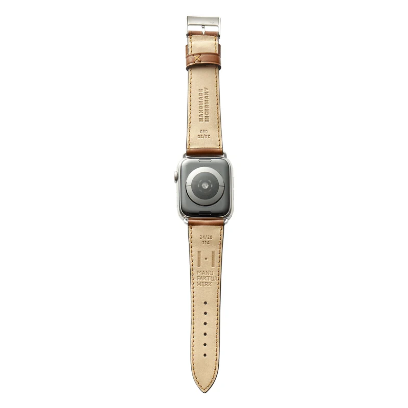 Apple Watch 1-9 Lederarmband aus Shell Cordovan "WINTERHUDE" – Cognac