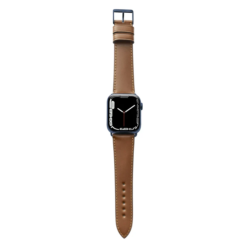 Apple Watch 1-9 Lederarmband aus Shell Cordovan "WINTERHUDE" – Cognac