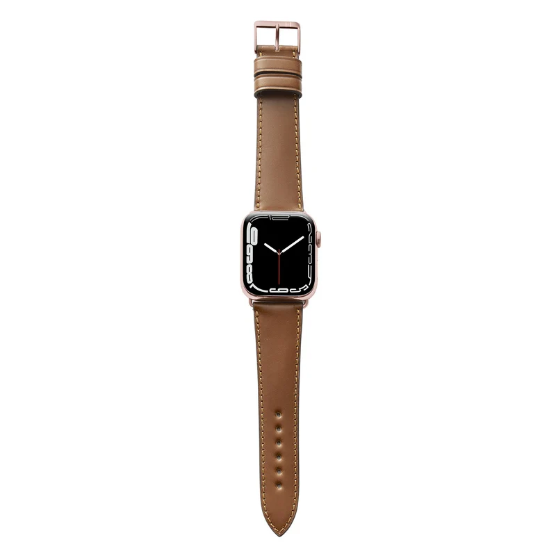 Apple Watch 1-9 Lederarmband aus Shell Cordovan "WINTERHUDE" – Cognac