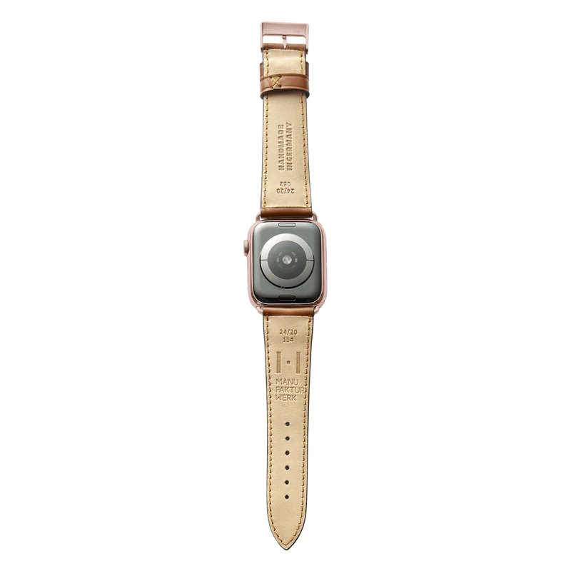 Apple Watch 1-9 Lederarmband aus Shell Cordovan "WINTERHUDE" – Cognac