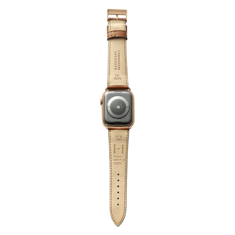 Apple Watch 1-9 Lederarmband aus Shell Cordovan "WINTERHUDE" – Cognac