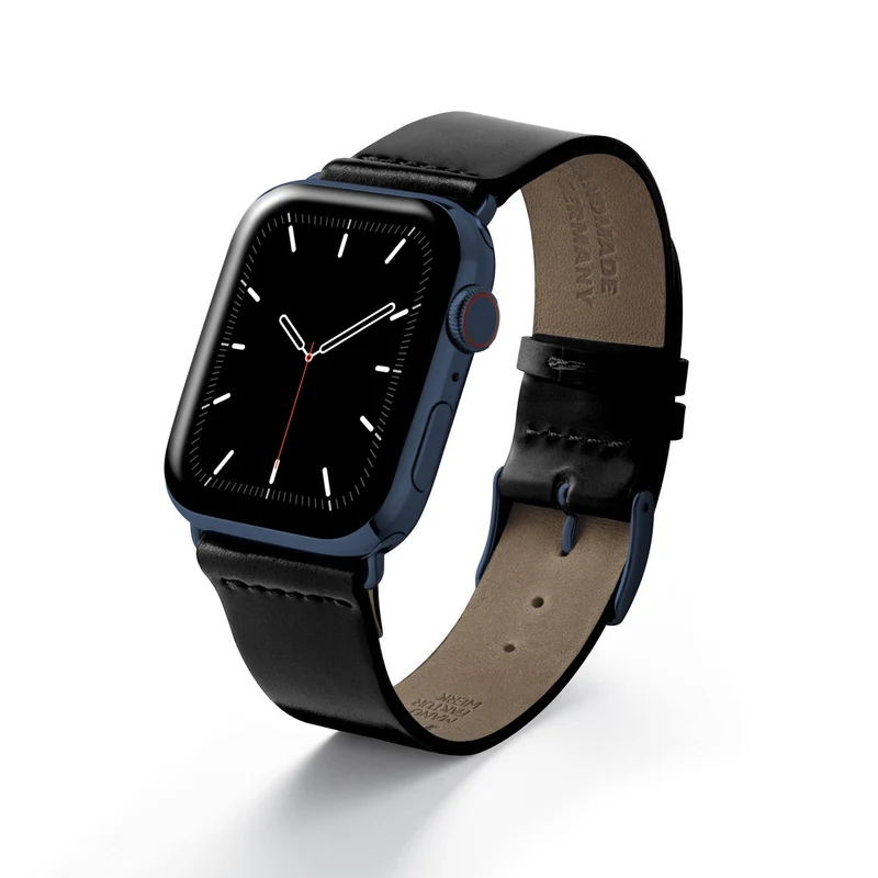 Apple Watch 1-9 Lederarmband aus Shell Cordovan "EPPENDORF" – Schwarz