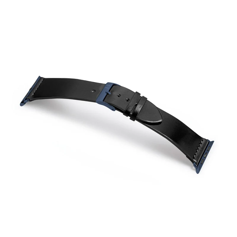 Apple Watch 1-9 Lederarmband aus Shell Cordovan "EPPENDORF" – Schwarz