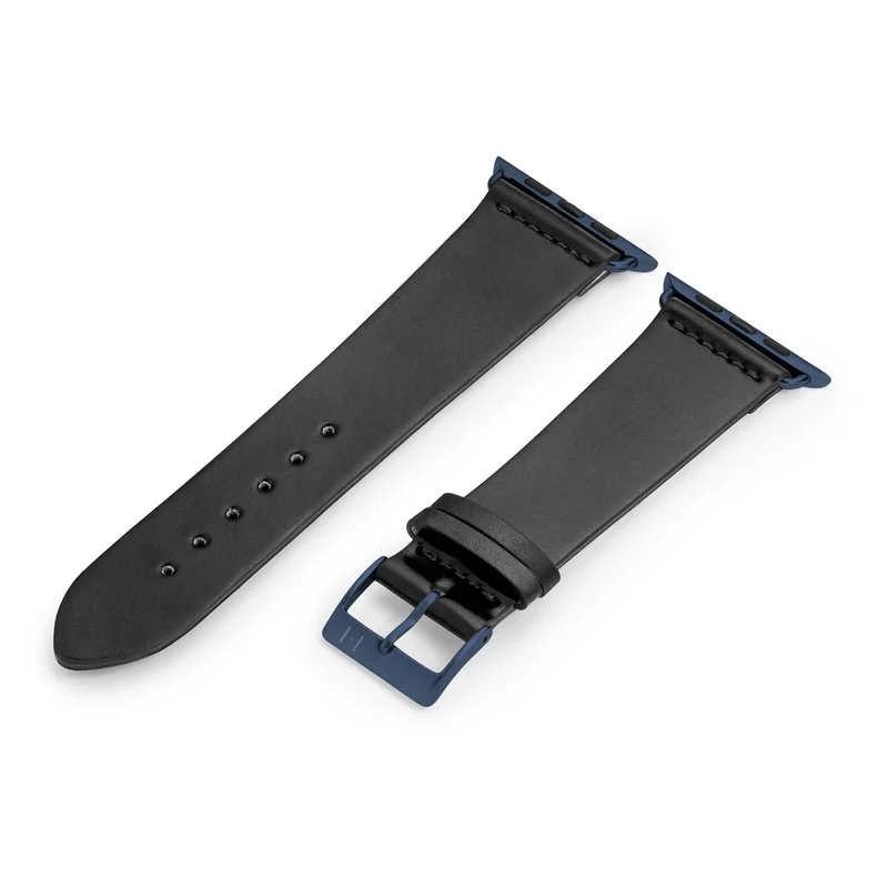 Apple Watch 1-9 Lederarmband aus Shell Cordovan "EPPENDORF" – Schwarz
