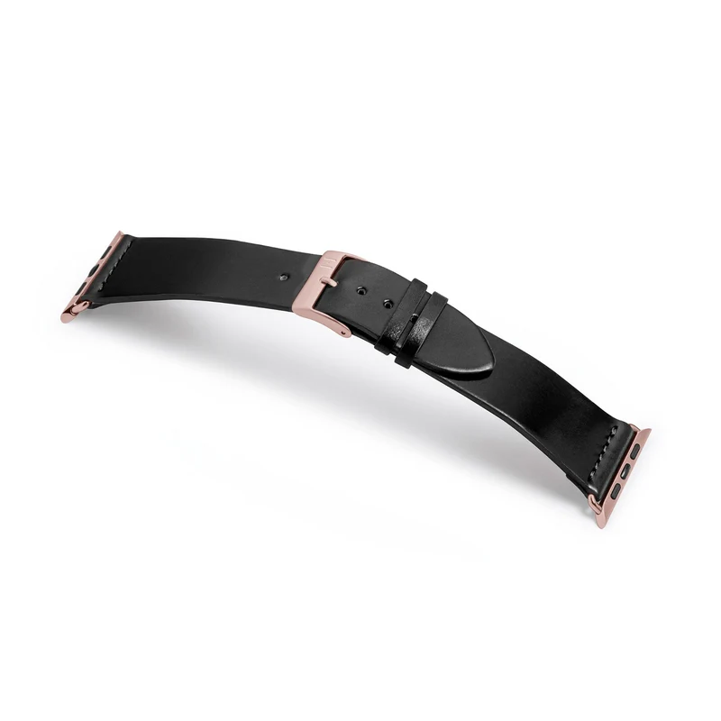 Apple Watch 1-9 Lederarmband aus Shell Cordovan "EPPENDORF" – Schwarz