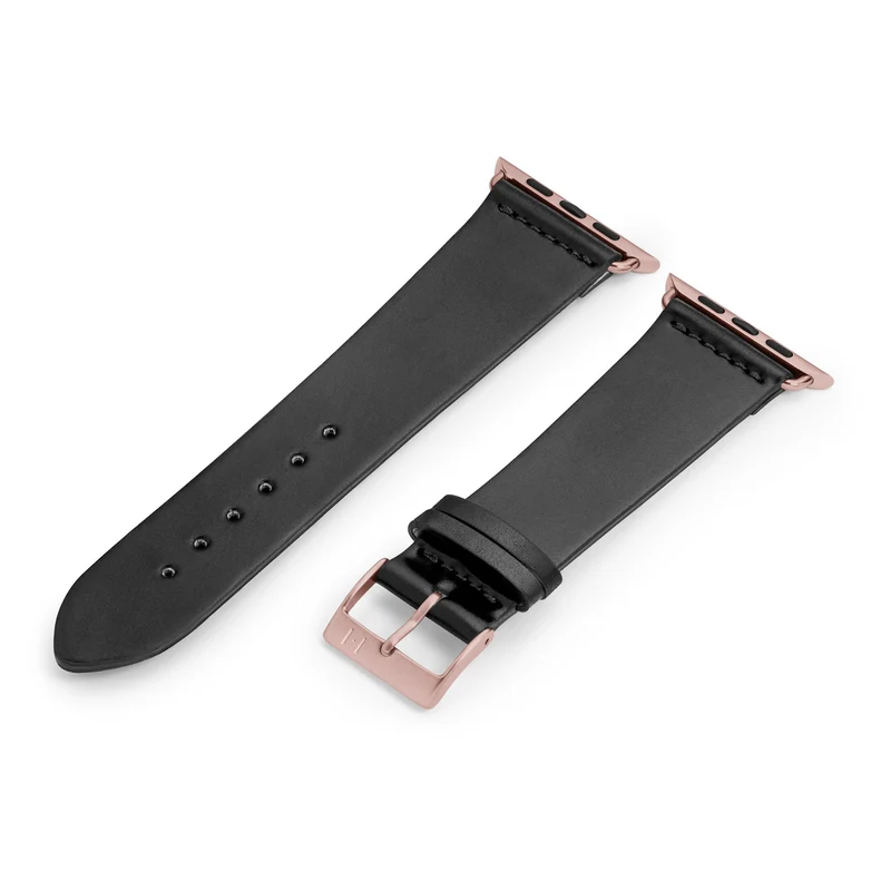 Apple Watch 1-9 Lederarmband aus Shell Cordovan "EPPENDORF" – Schwarz