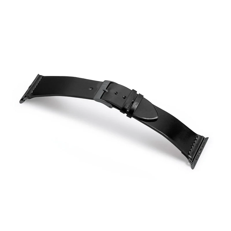 Apple Watch 1-9 Lederarmband aus Shell Cordovan "EPPENDORF" – Schwarz