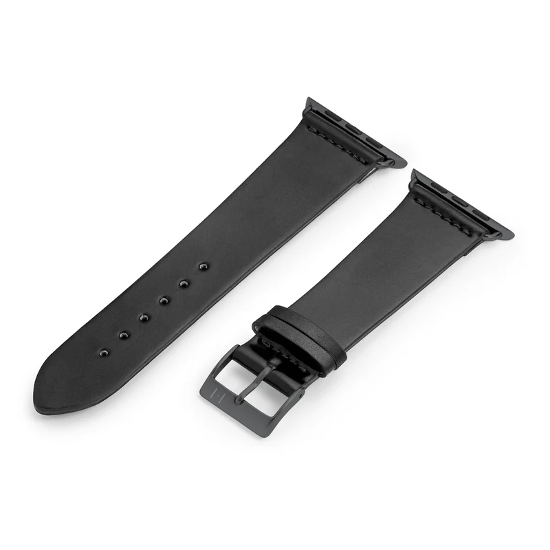 Apple Watch 1-9 Lederarmband aus Shell Cordovan "EPPENDORF" – Schwarz